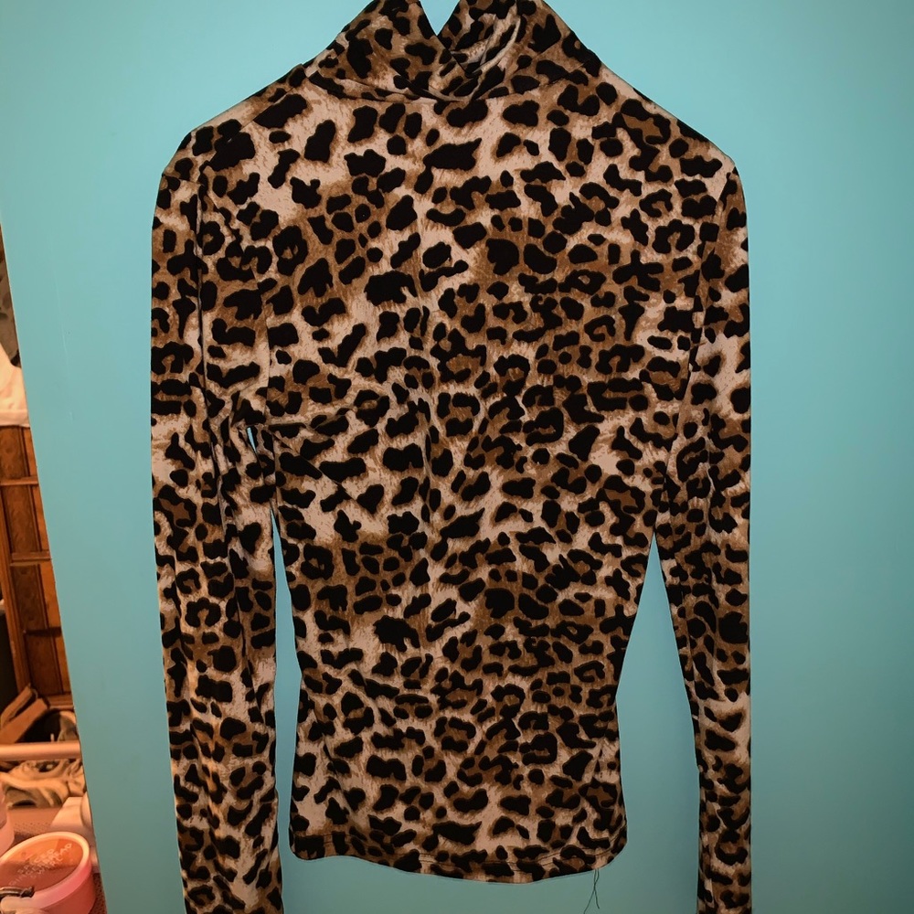 Cheetah Print Turtleneck